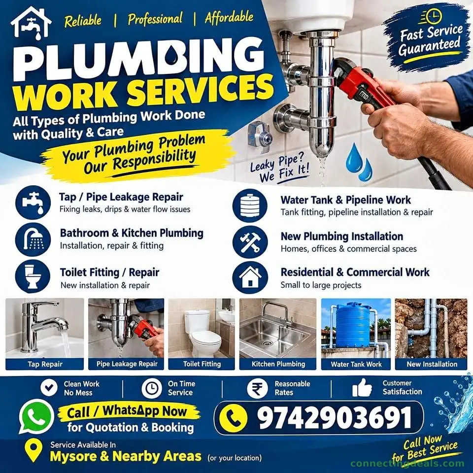 Plumbing work and services