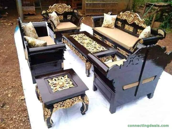Kursi tamu sofa tamu ukiran jati