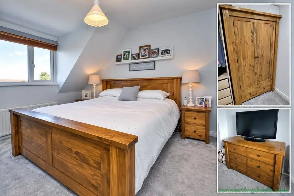 Harvey Norman solid wood super king bedroom