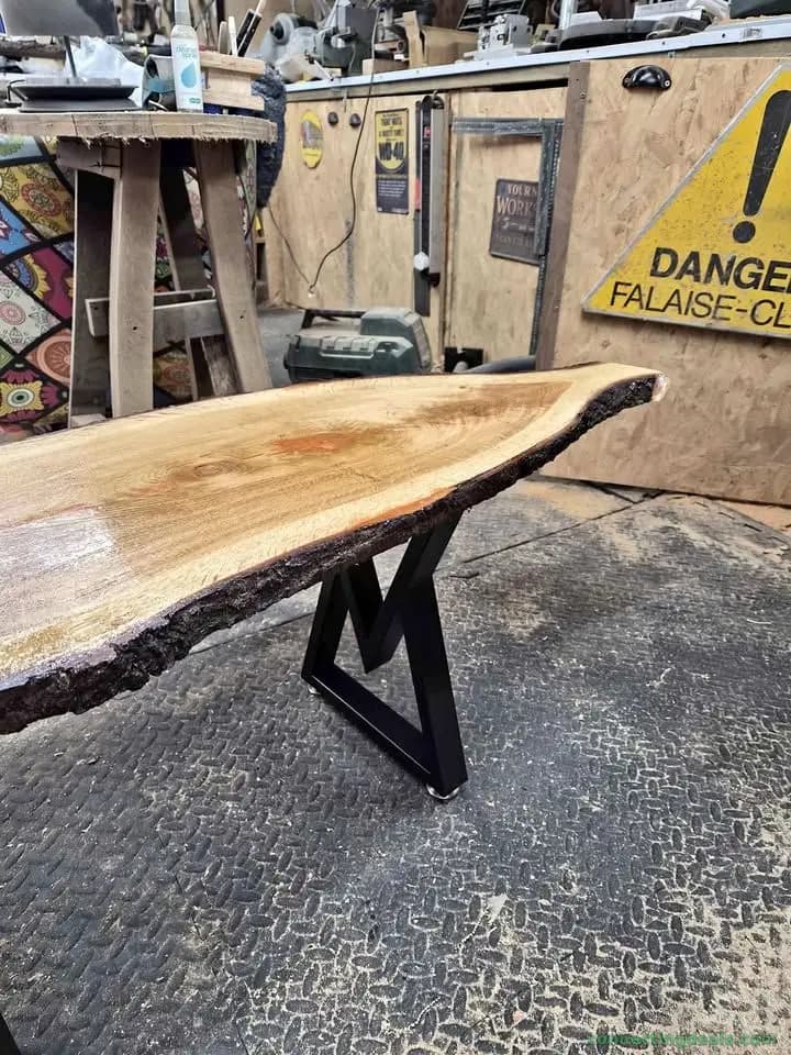 Coffee table live Edge oak table