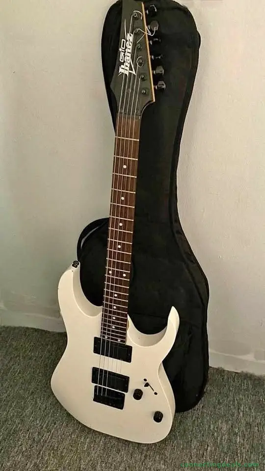 Ibanez guitar and boss katana amplifier