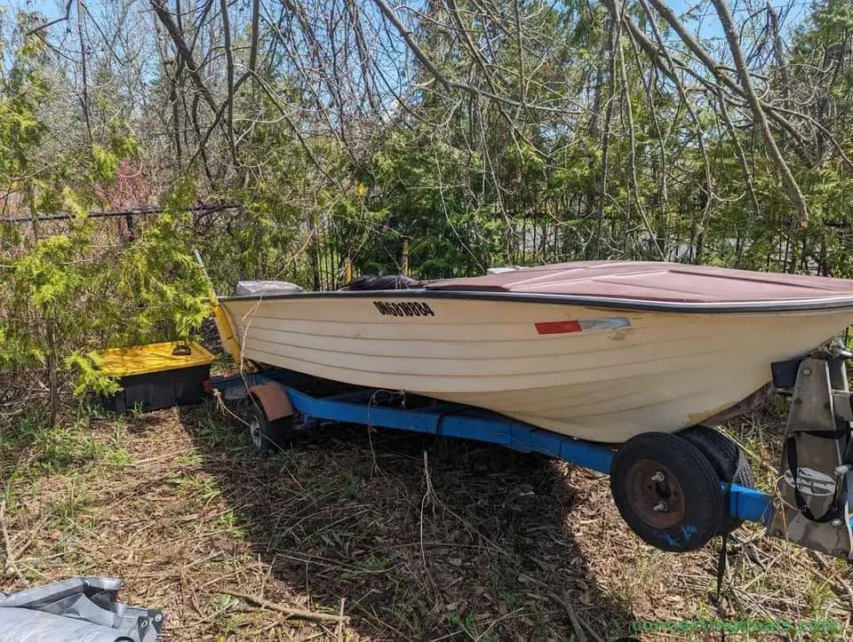 Fiberglass fishing boat