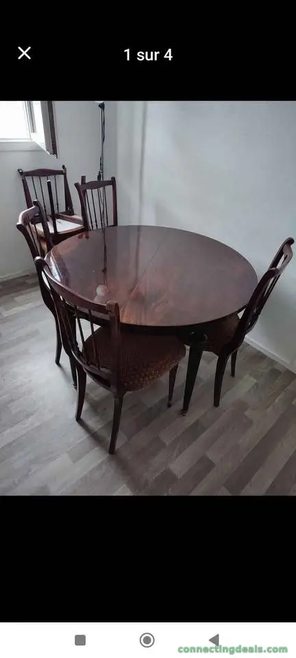 Table+6 chaises