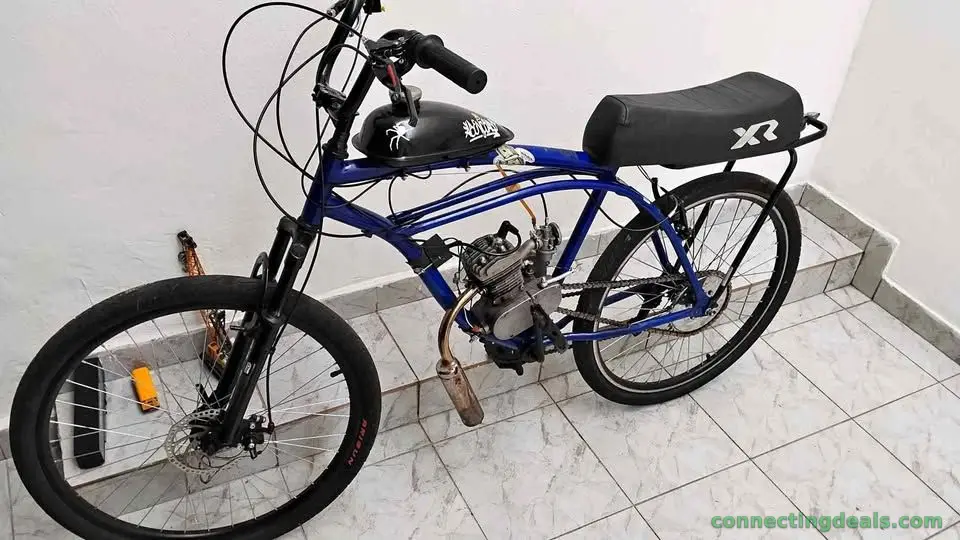 Bike Bicicleta Motorizada 80cc Chopper Azul - R$