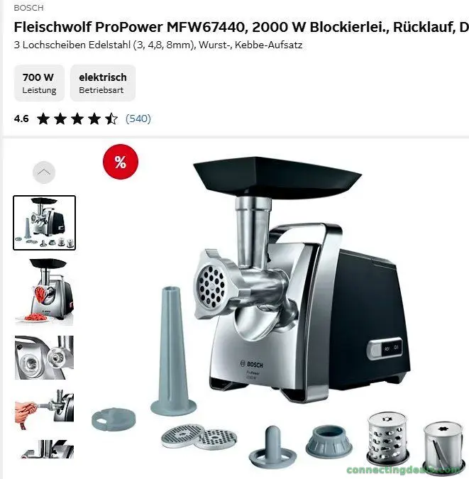 Bosch Fleischwolf + Spritzgebäck