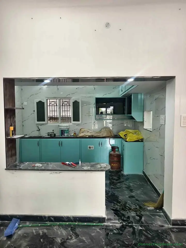 Upvc pvc interior work modular kitchen wardrobe