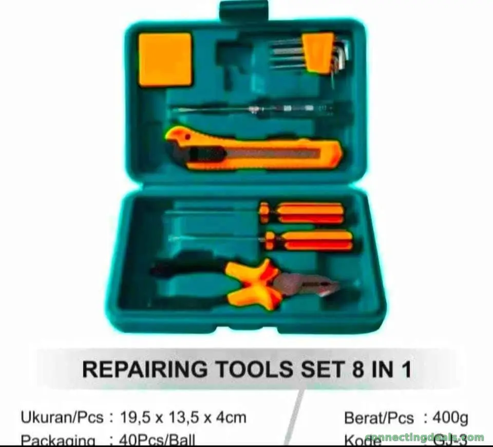 COD alat tukang perkakas repairing tool set 8 in
