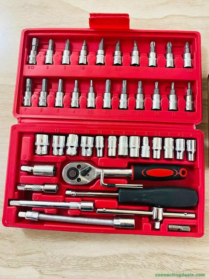 46 Pcs Toolkit for Bike Repairing, Maintenance,