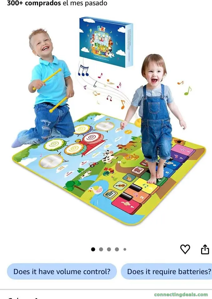 Kids musical playmat with piano and drums
