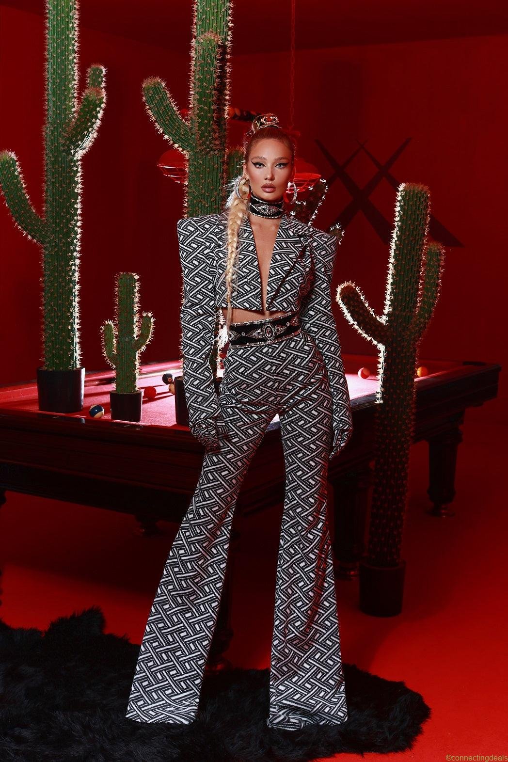 free ads Crop Top & Pants Set