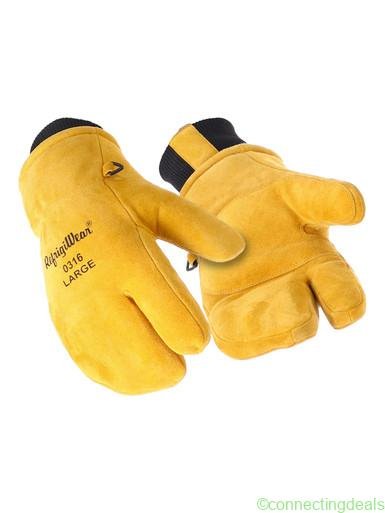 free ads RefrigiWear 3-Finger Mitt with Double Cuff Gold