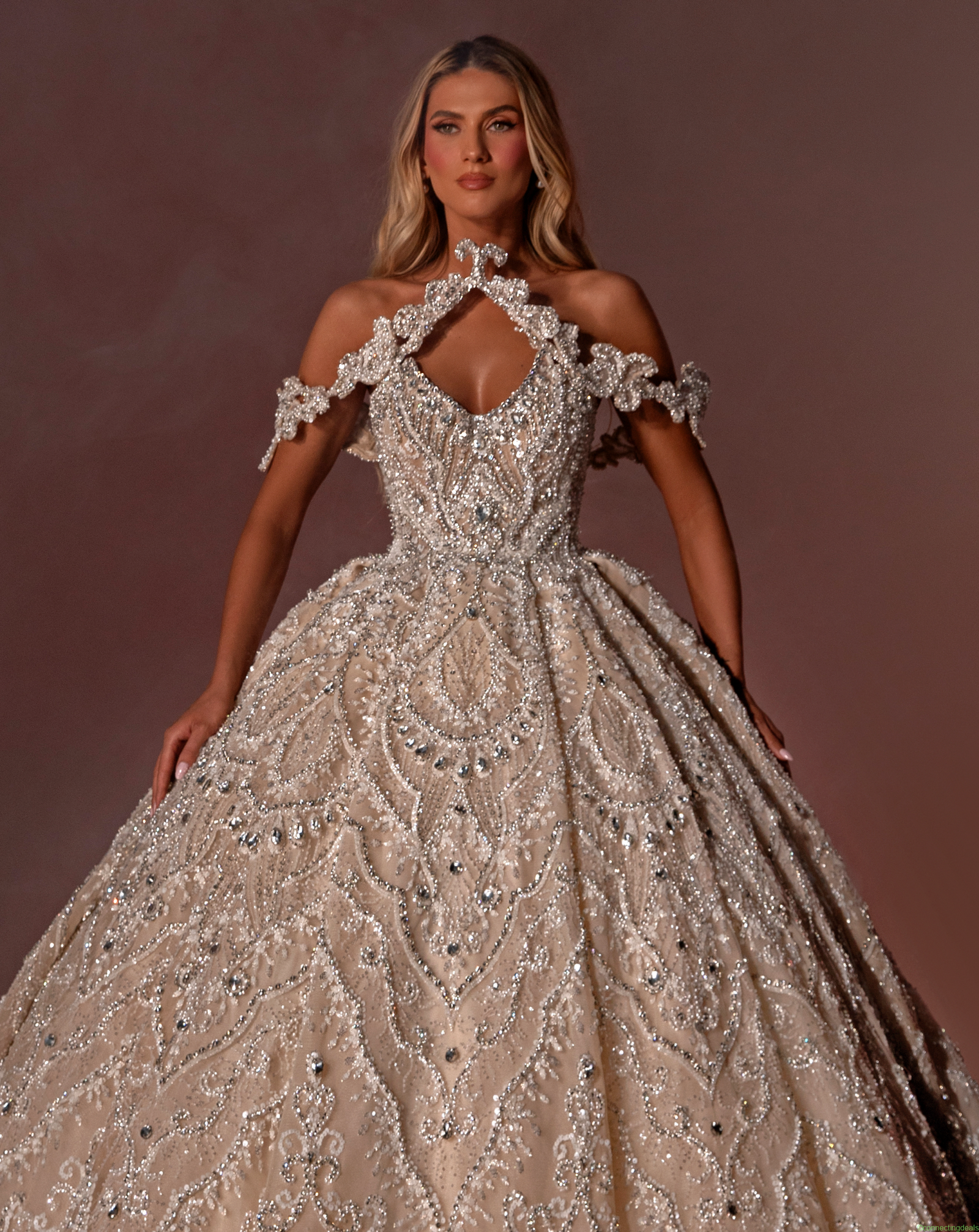 free ads Embroidered bridal long dress