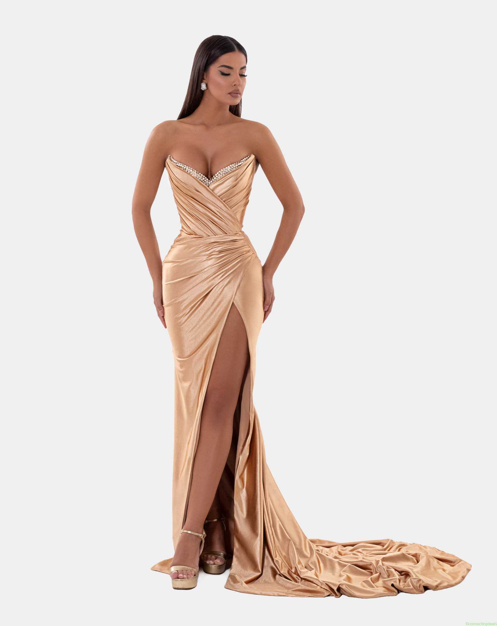 DRAPING LONG DRESS