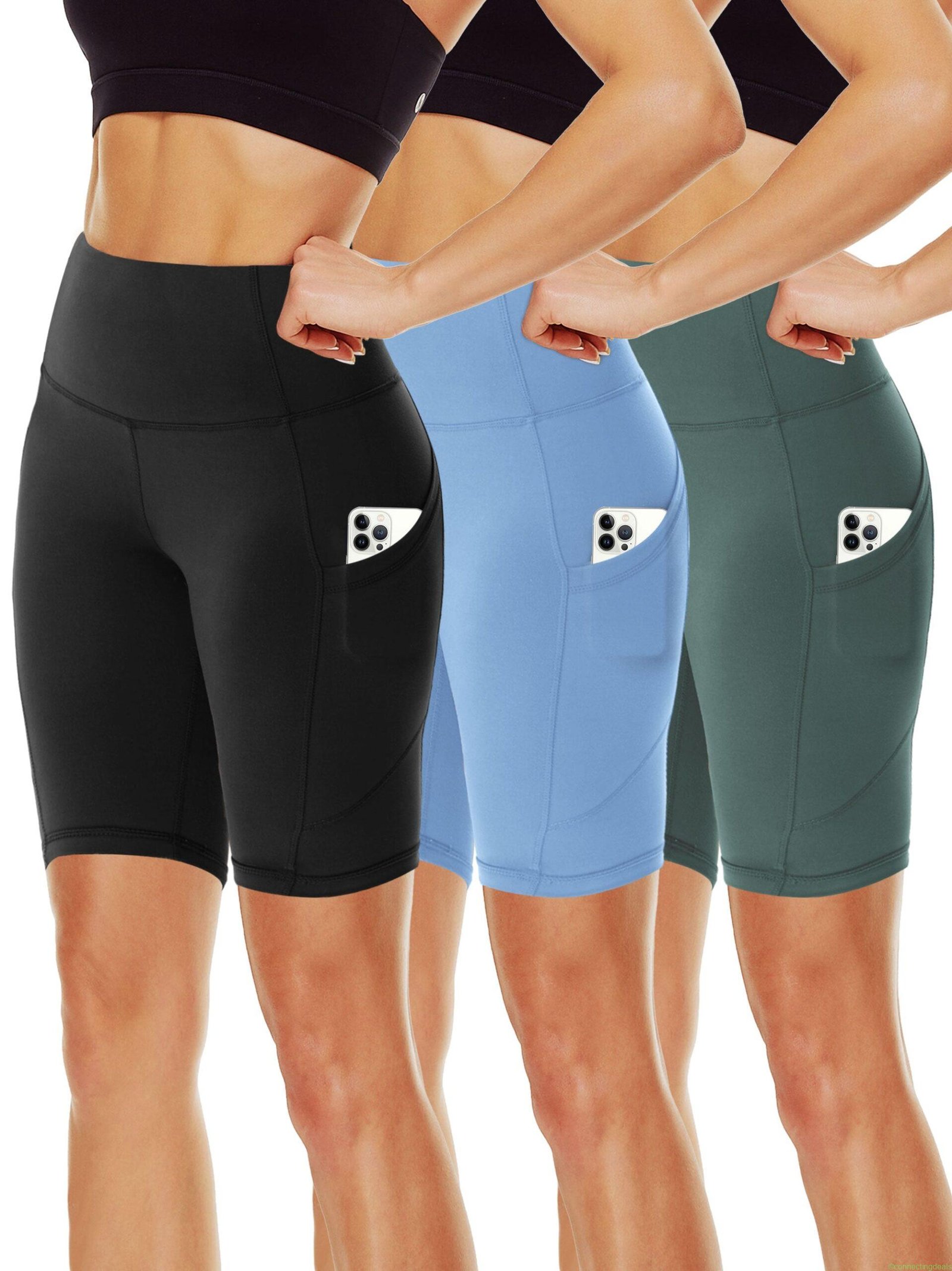 SHOWITTY 3-Pack 11 High Waist Plus Size