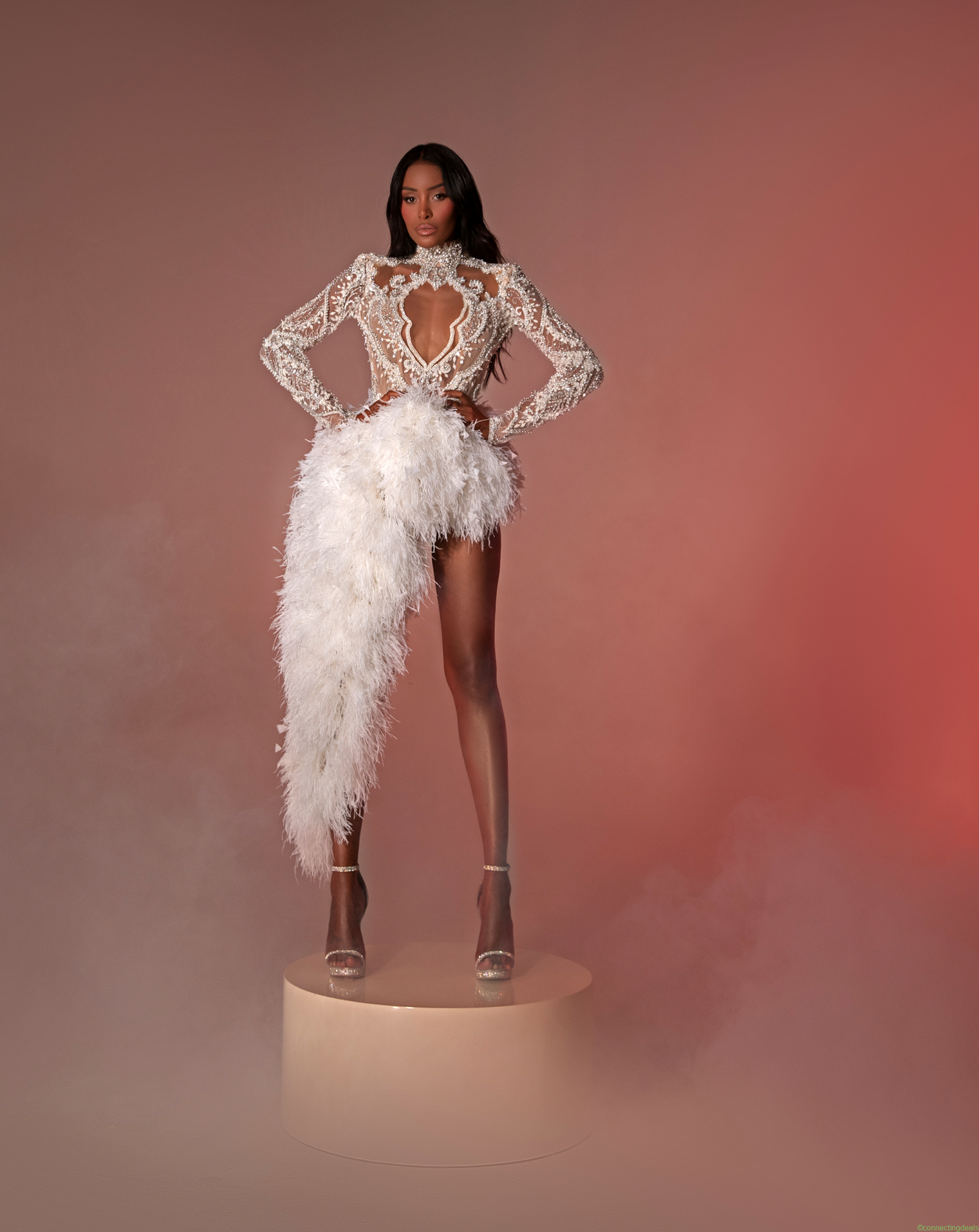 Feather Bridal Dress US Edition