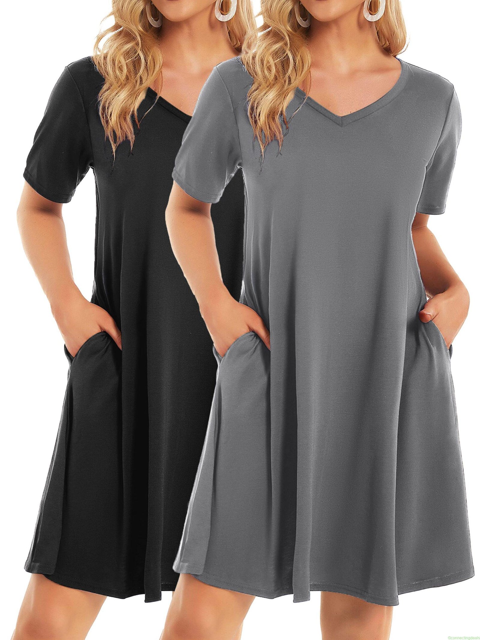 SHOWITTY 2-Pack Womens Casual T-Shirt