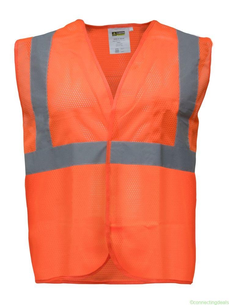 RefrigiWear Mesh Safety Vest Orange Fit Big &