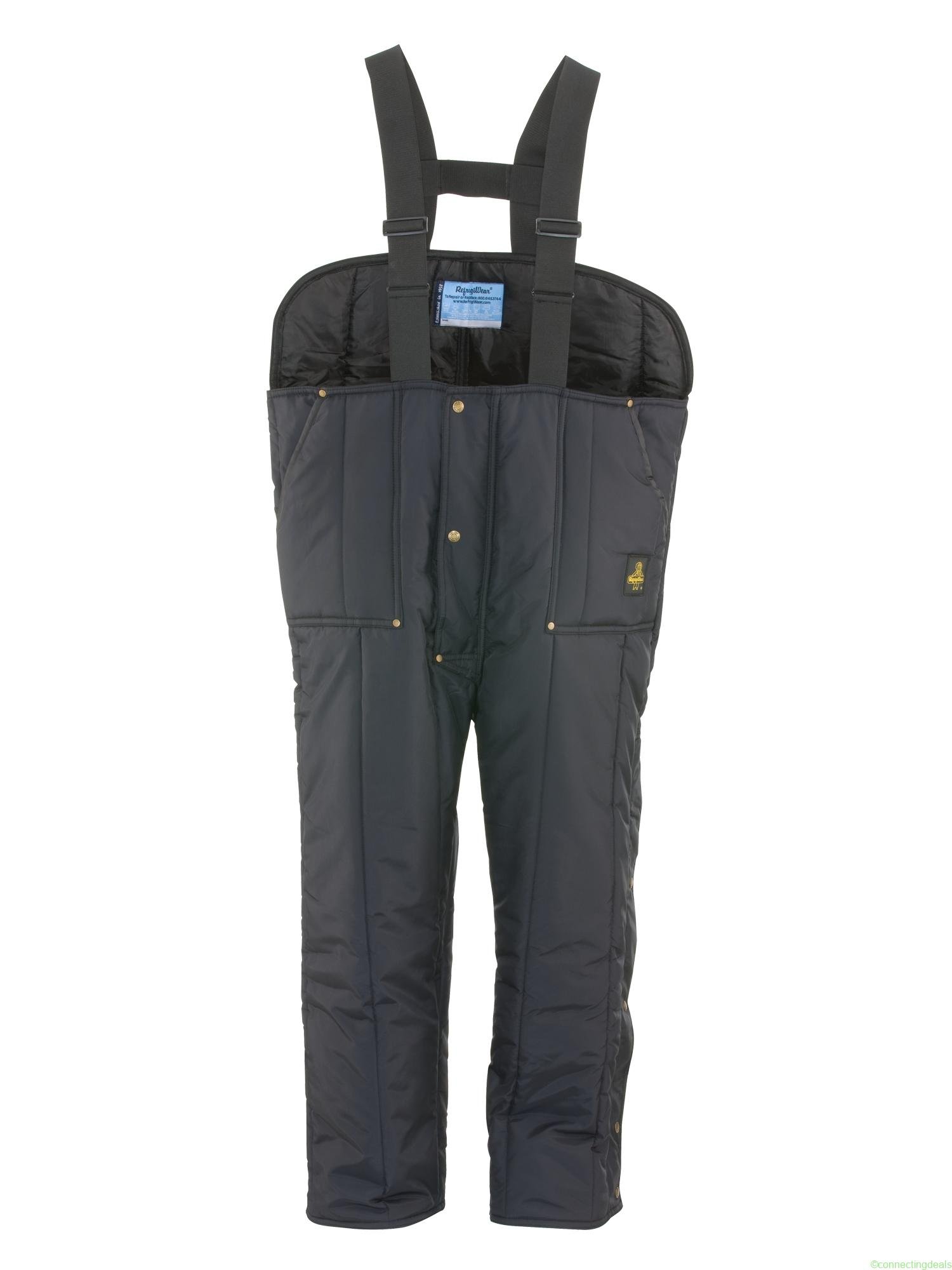 RefrigiWear Iron-Tuff Low Bib Overalls Navy