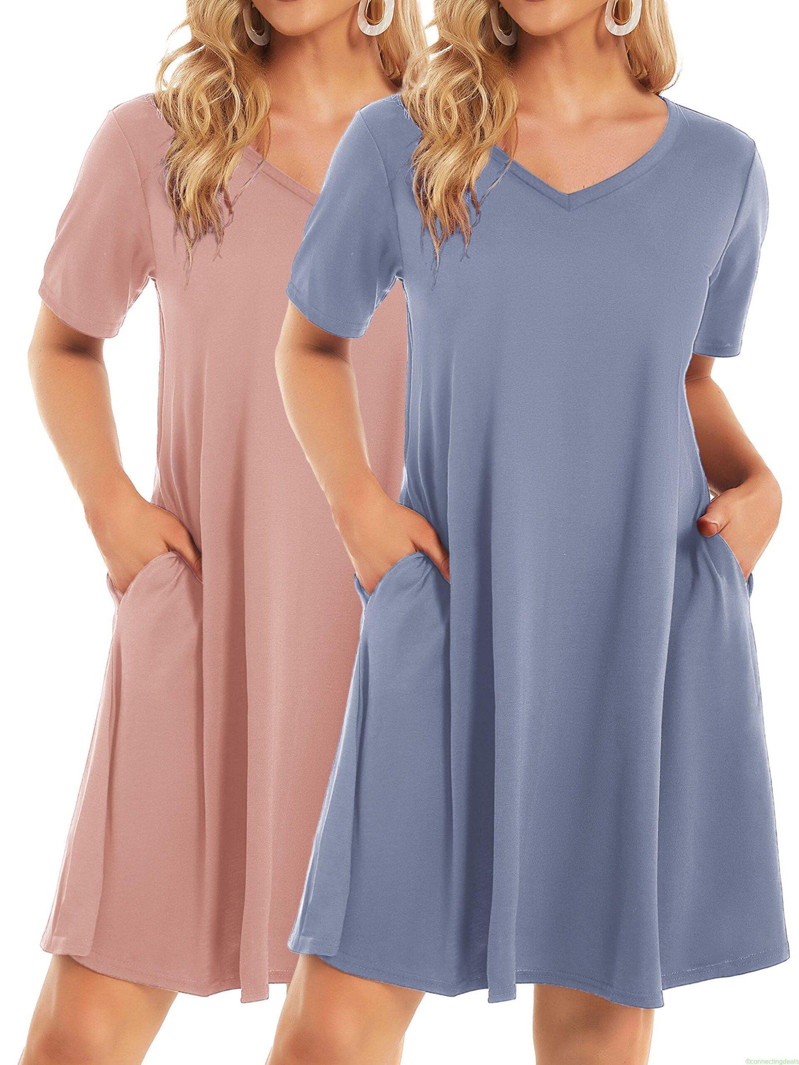 SHOWITTY 2-Pack Womens Casual T-Shirt