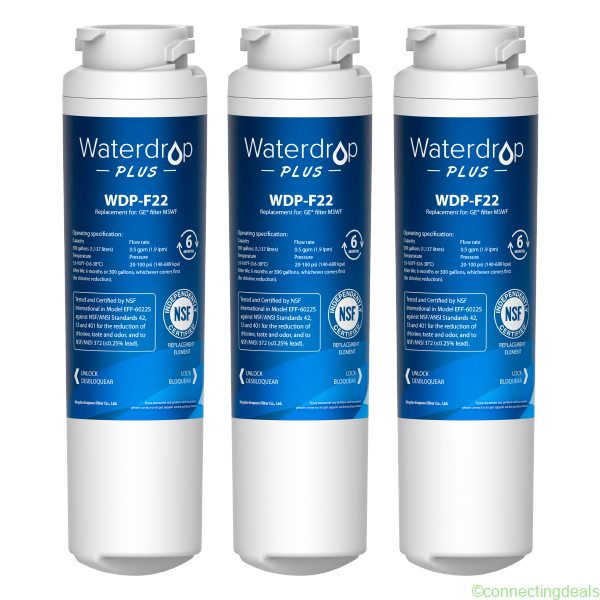 Waterdrop Replacement for GE Fridge Water Filter