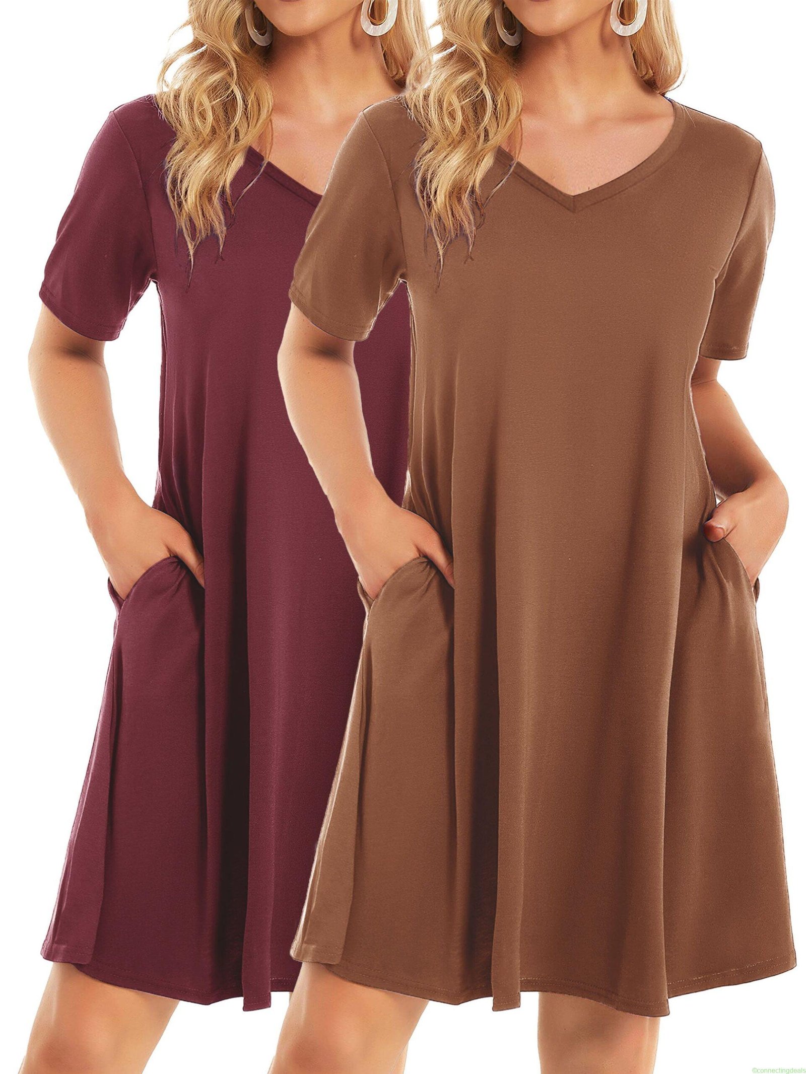 SHOWITTY 2-Pack Womens Casual T-Shirt