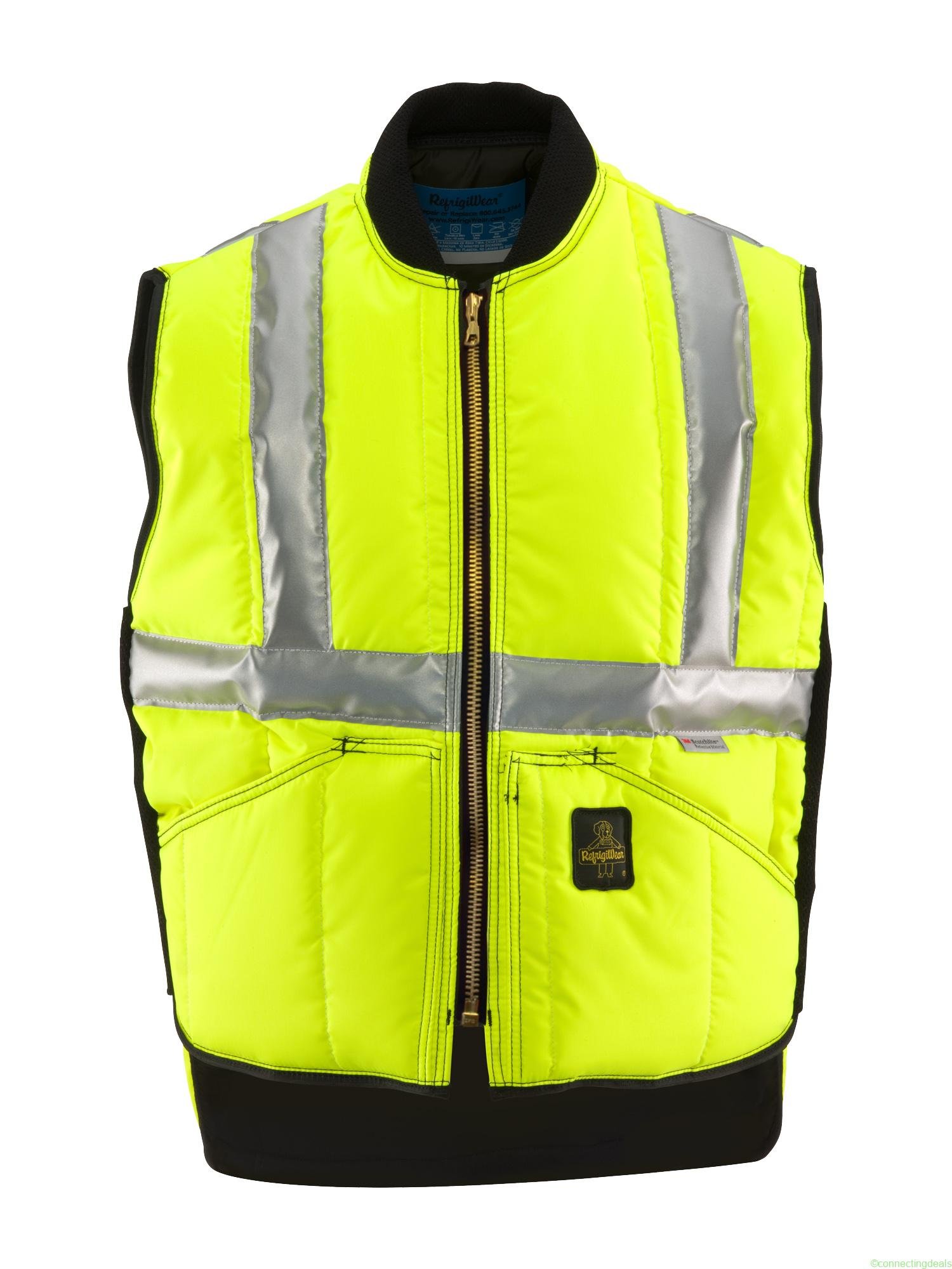 RefrigiWear HiVis Iron-Tuff Vest Lime Fit Big