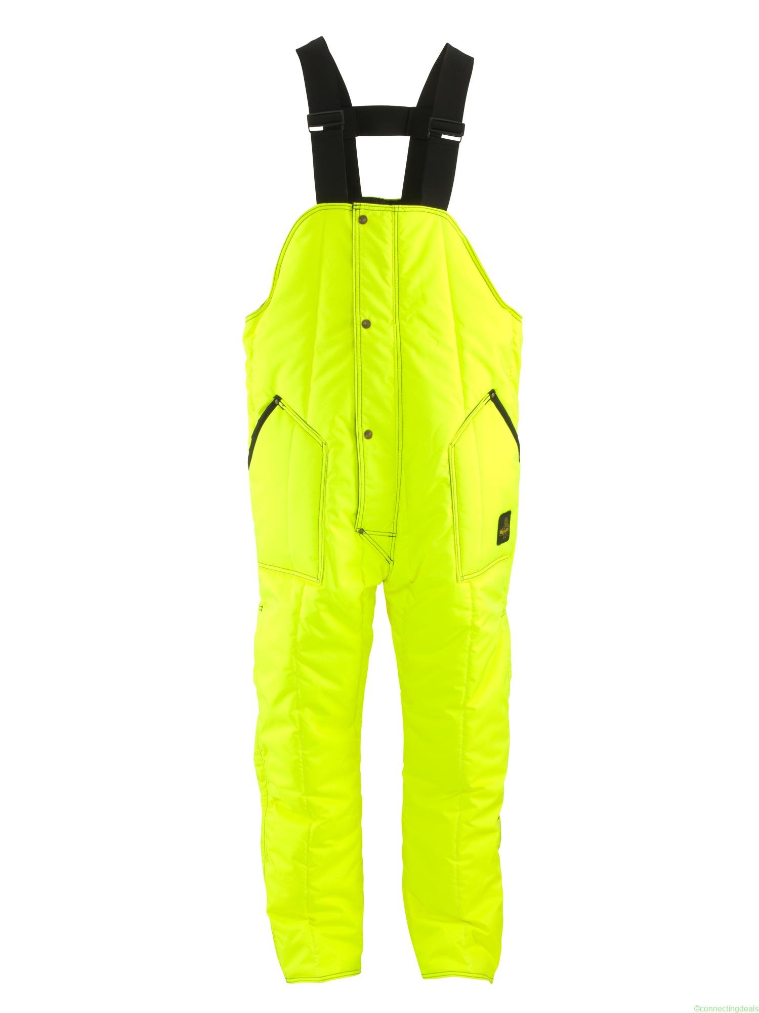 RefrigiWear HiVis Iron-Tuff Bib Overalls Lime