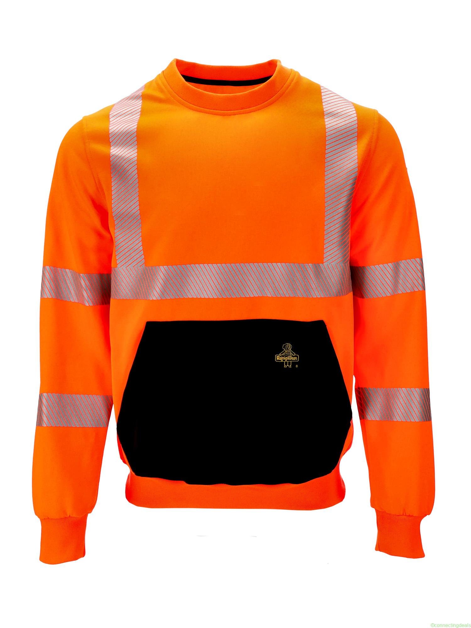 free ads RefrigiWear HiVis Crewneck Sweatshirt Orange