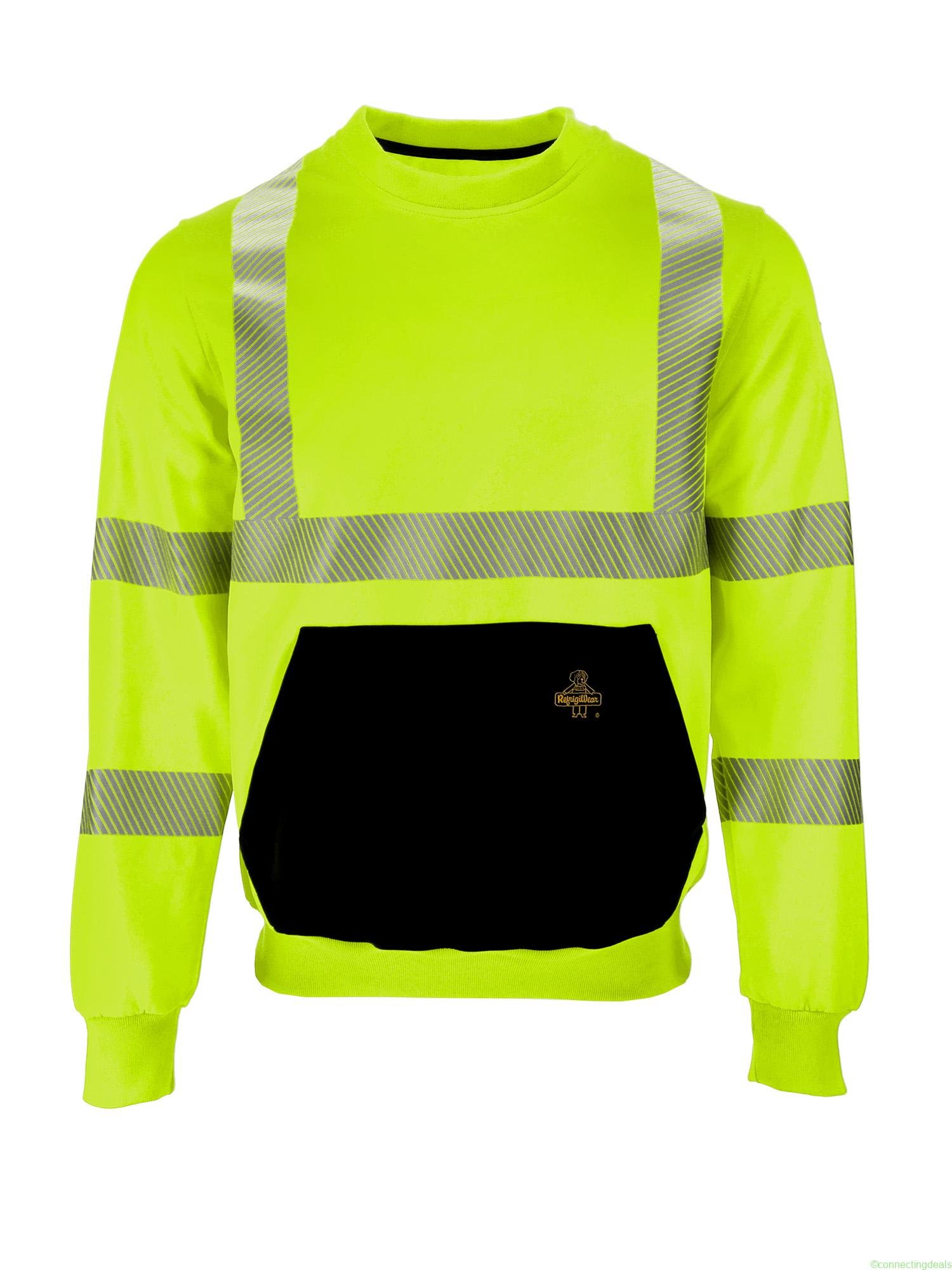 RefrigiWear HiVis Crewneck Sweatshirt Lime