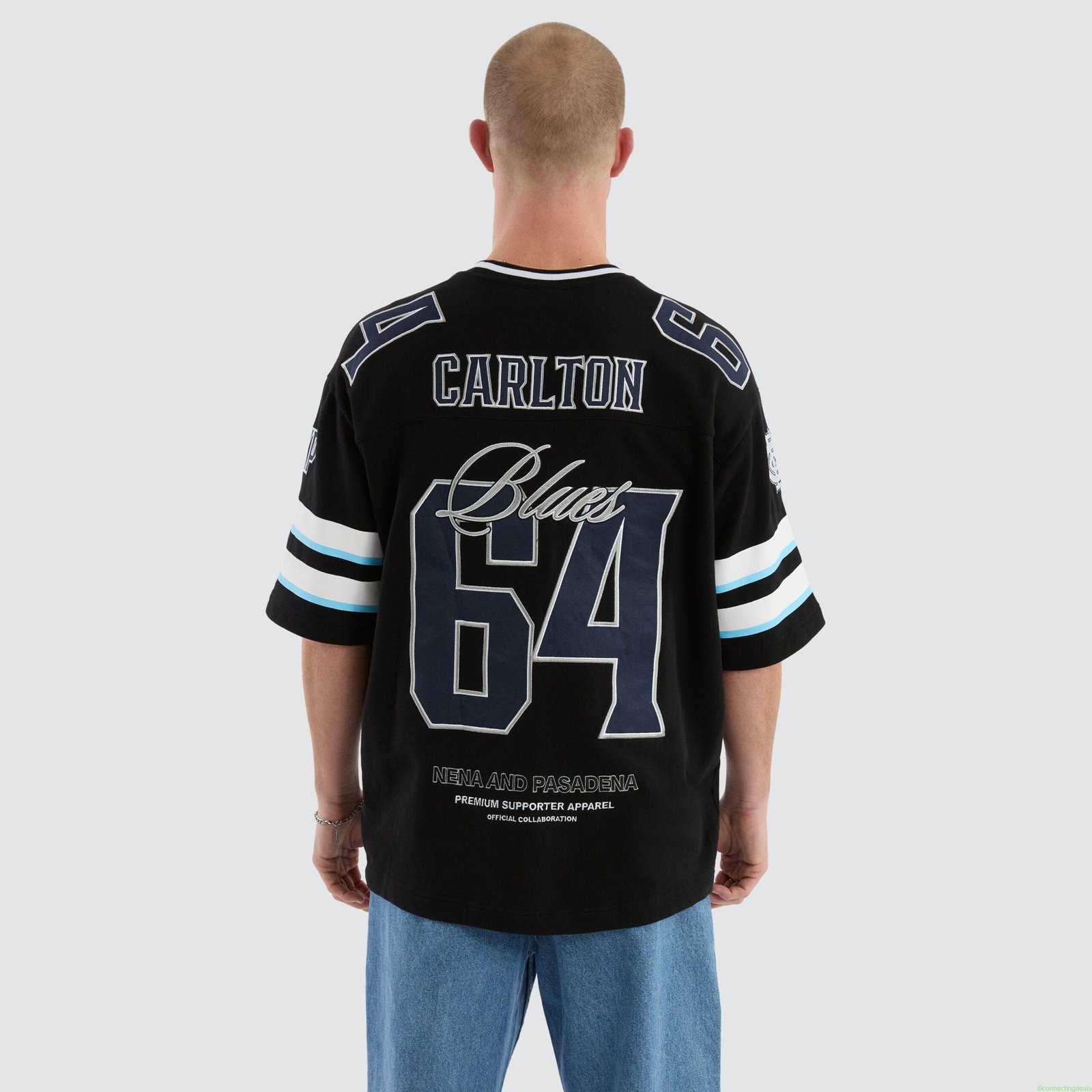 Carlton Blues League Loopback Tee Jet