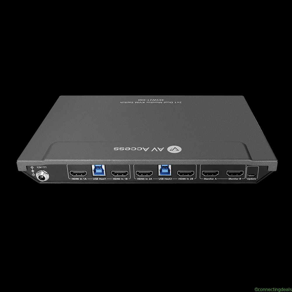 AV Access 4KSW21 DM 4K Dual Monitor KVM Switch