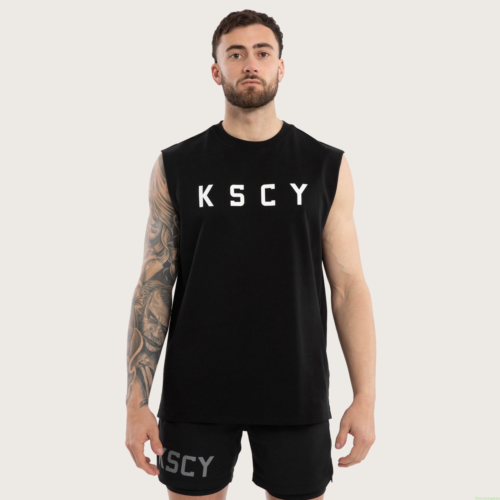 Vigor Split Hem Muscle Jet Black