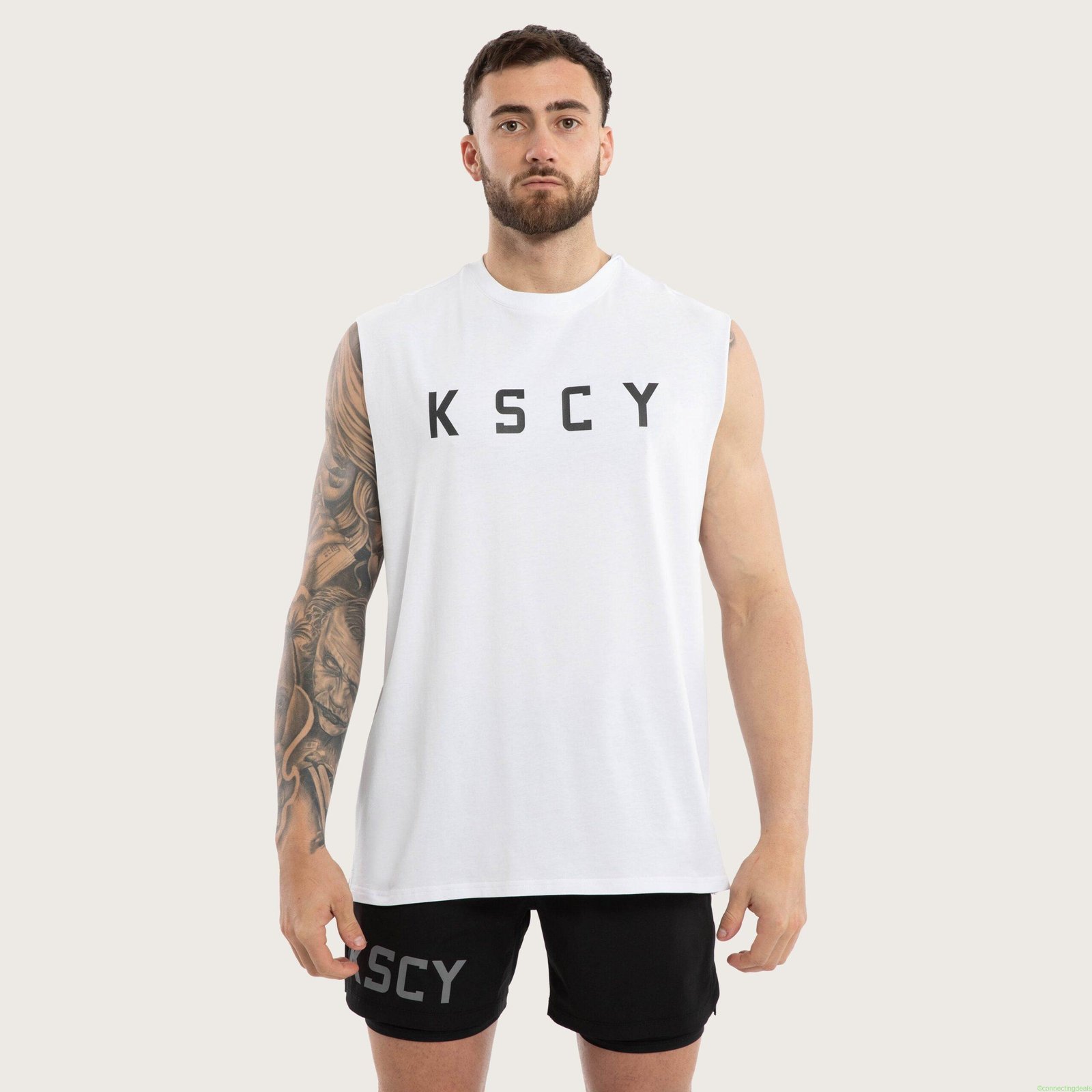 Vigor Split Hem Muscle Optical White