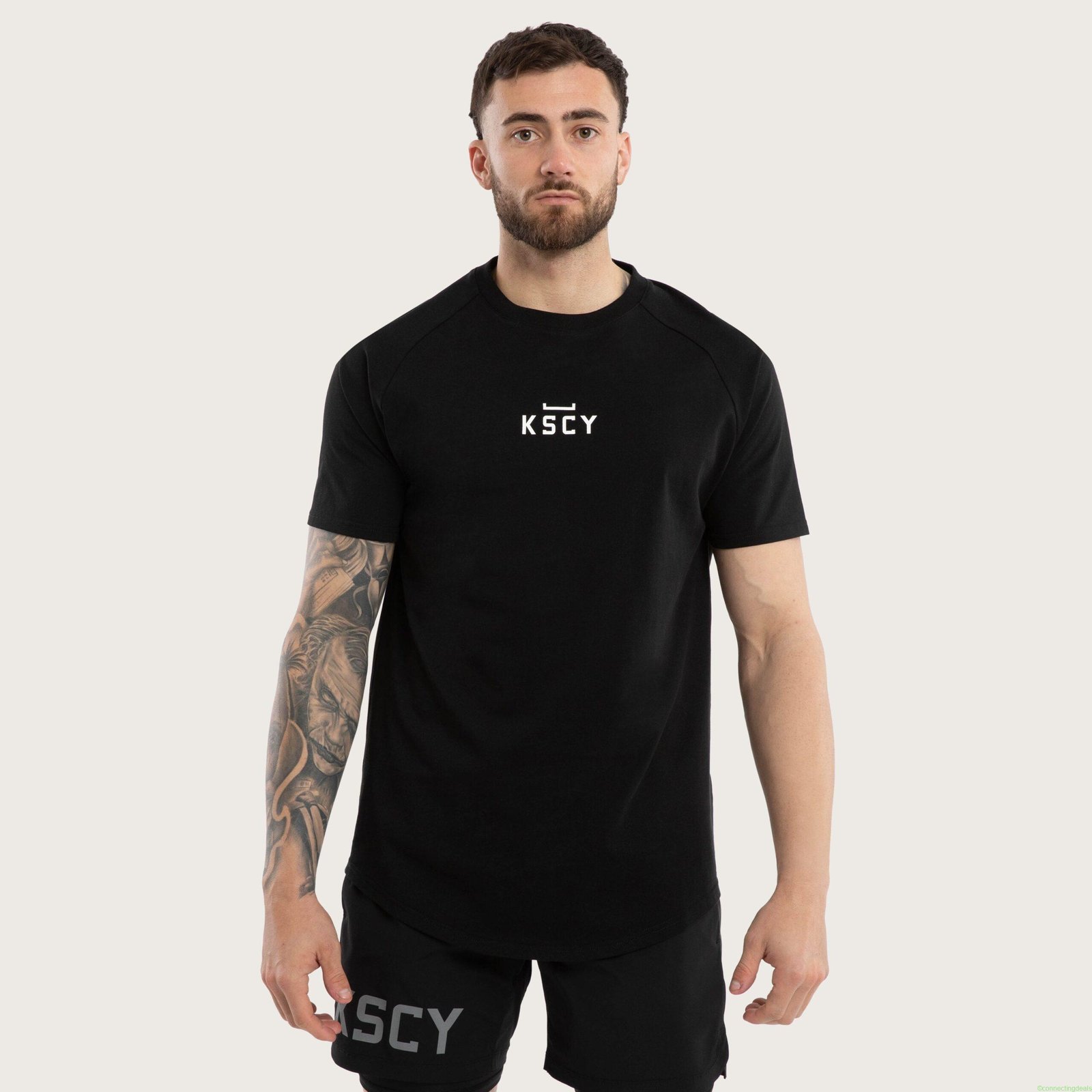 Vital Raglan Dual Curved Tee Jet Black