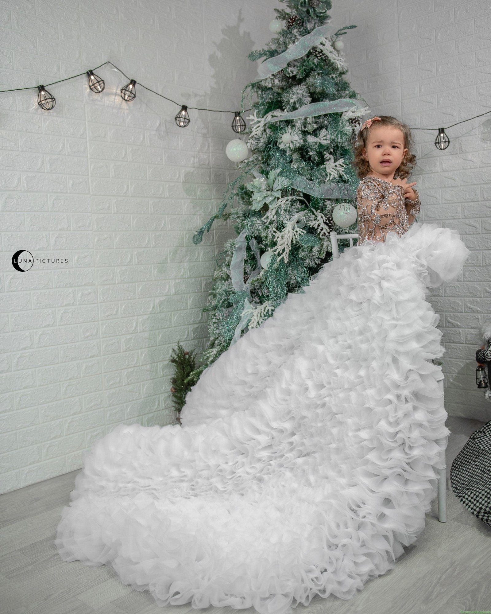 White Fluffy Tulle Dress