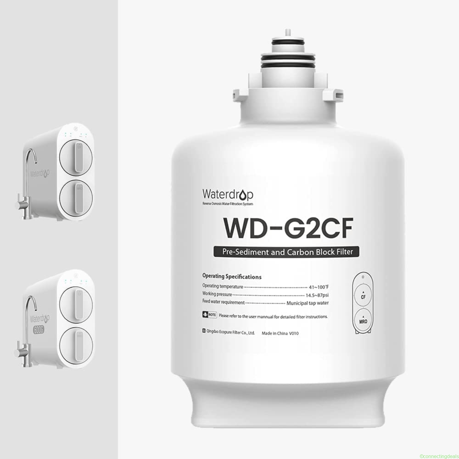 WD-G2CF Filter for Waterdrop G2P600 & G2 Series