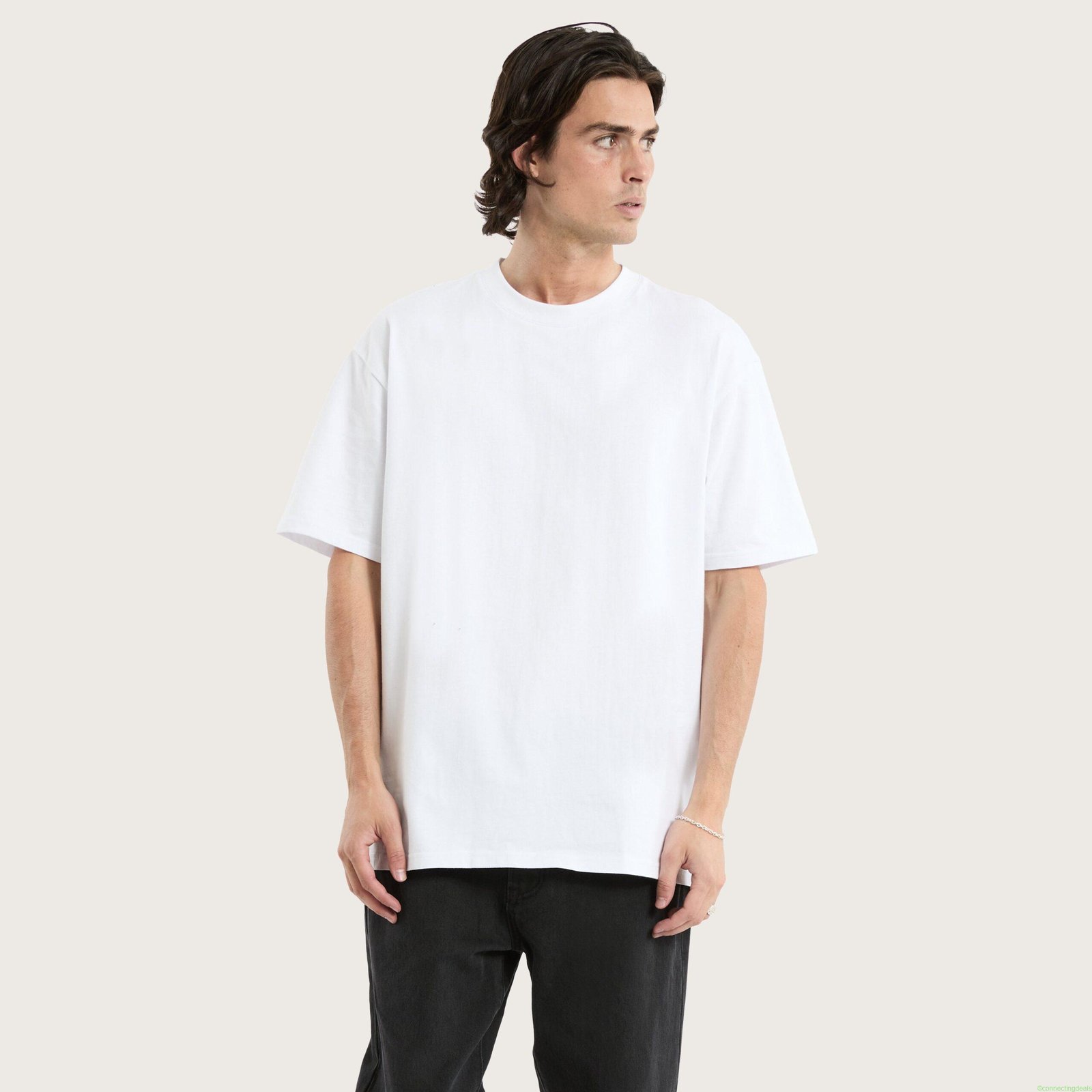 Brooks Heavy Box Fit Tee Optical White