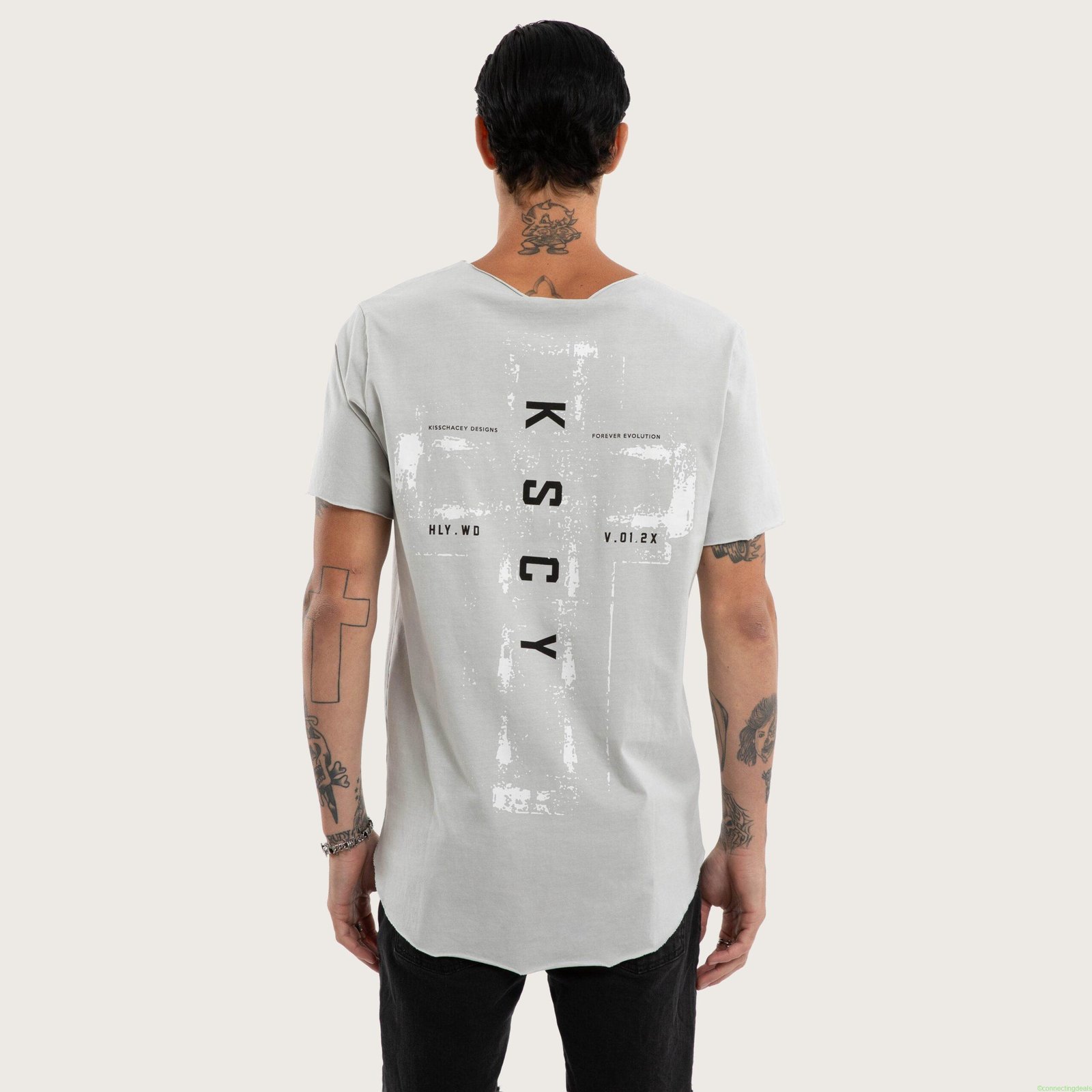 Victory Raw V-Neck Tee Pigment Rock