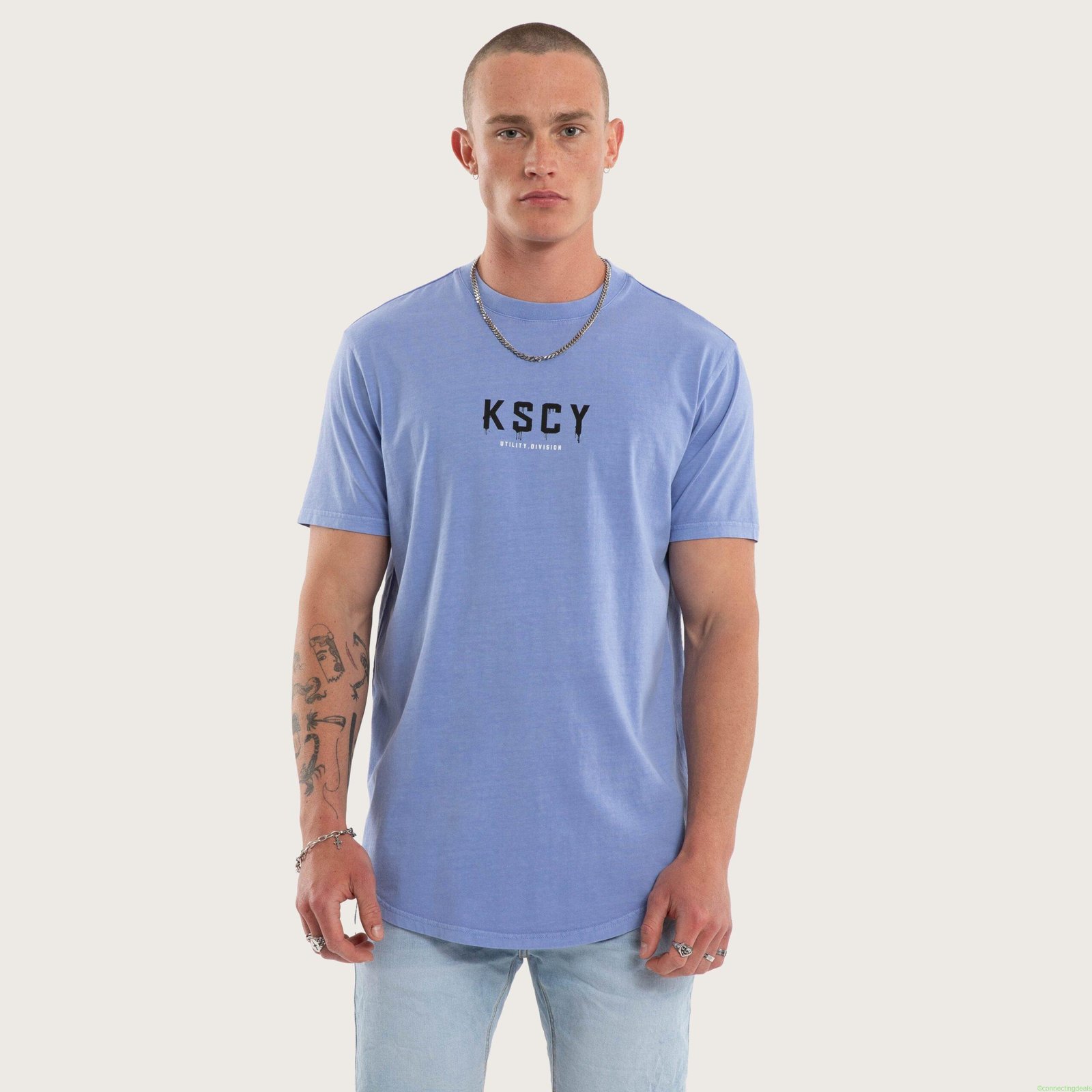 Division Dual Curved Tee Pigment Paloma