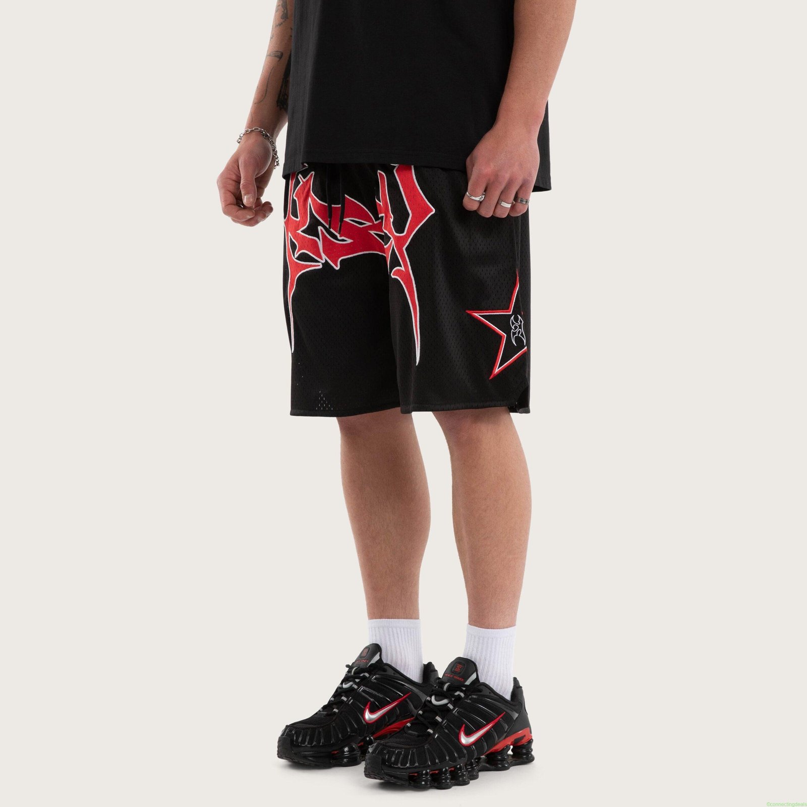 Caution Mesh Basketballs Short Jet