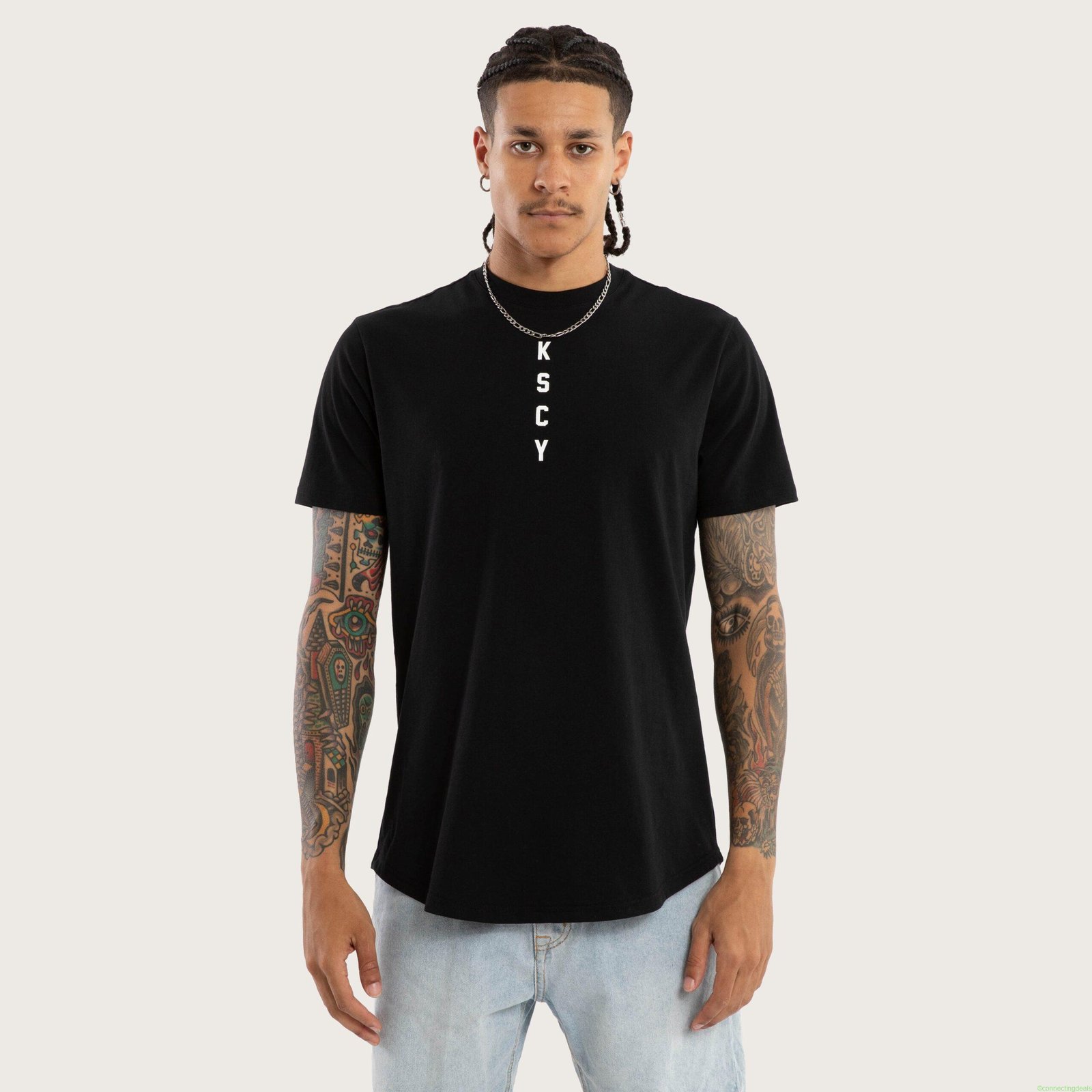 Untold Dual Curved Tee Jet Black