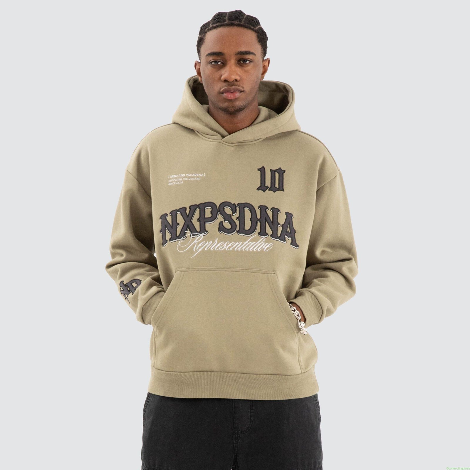 Warrior Relaxed Hoodie Khaki Green