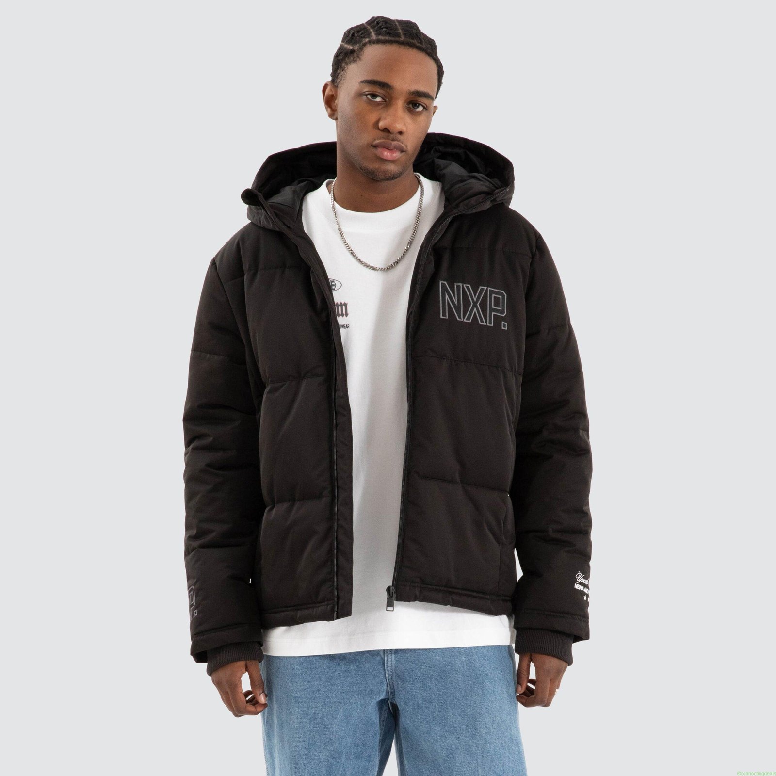 Burden Hooded Puffer Jet black