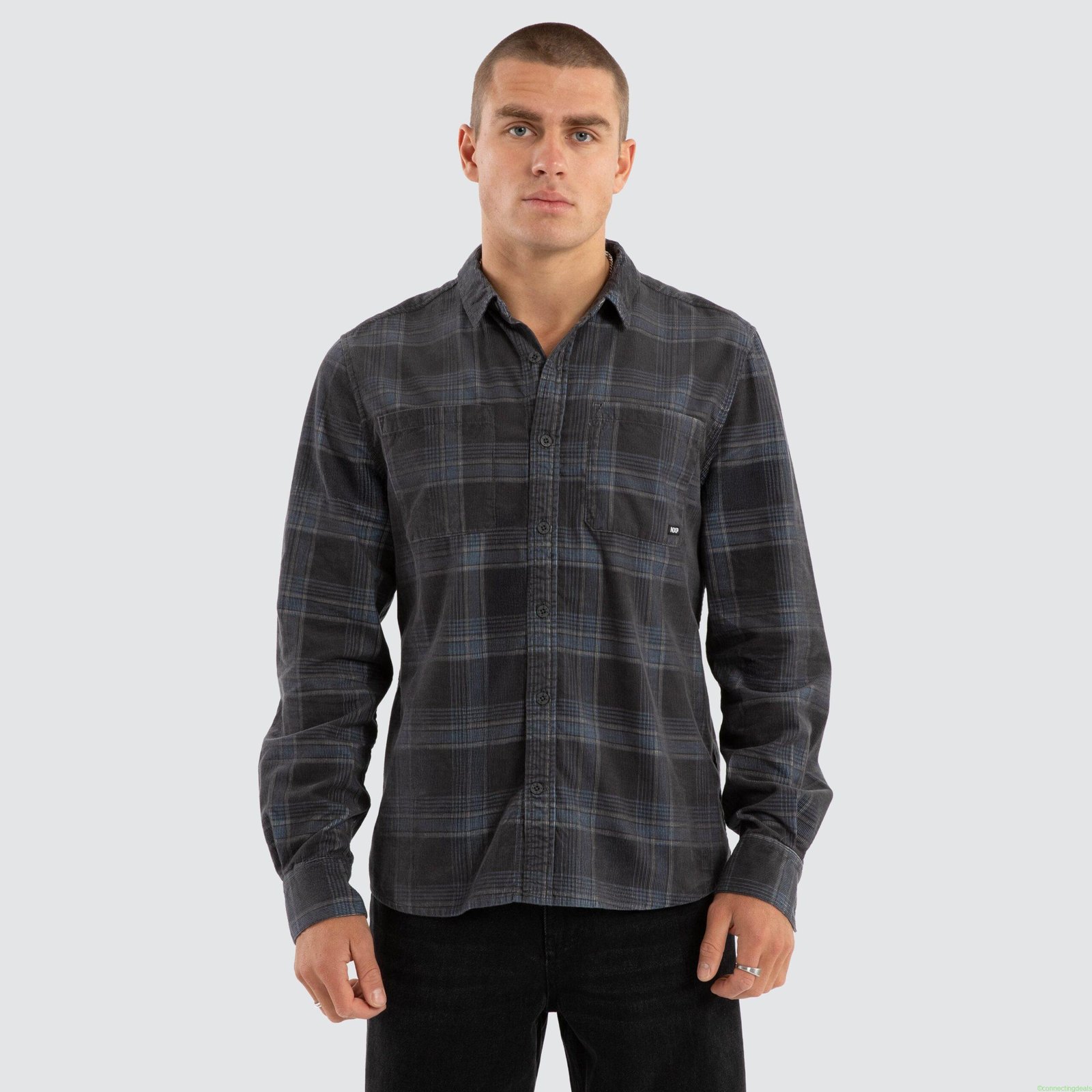 Fiction Cord Longsleeve Shirt Blue