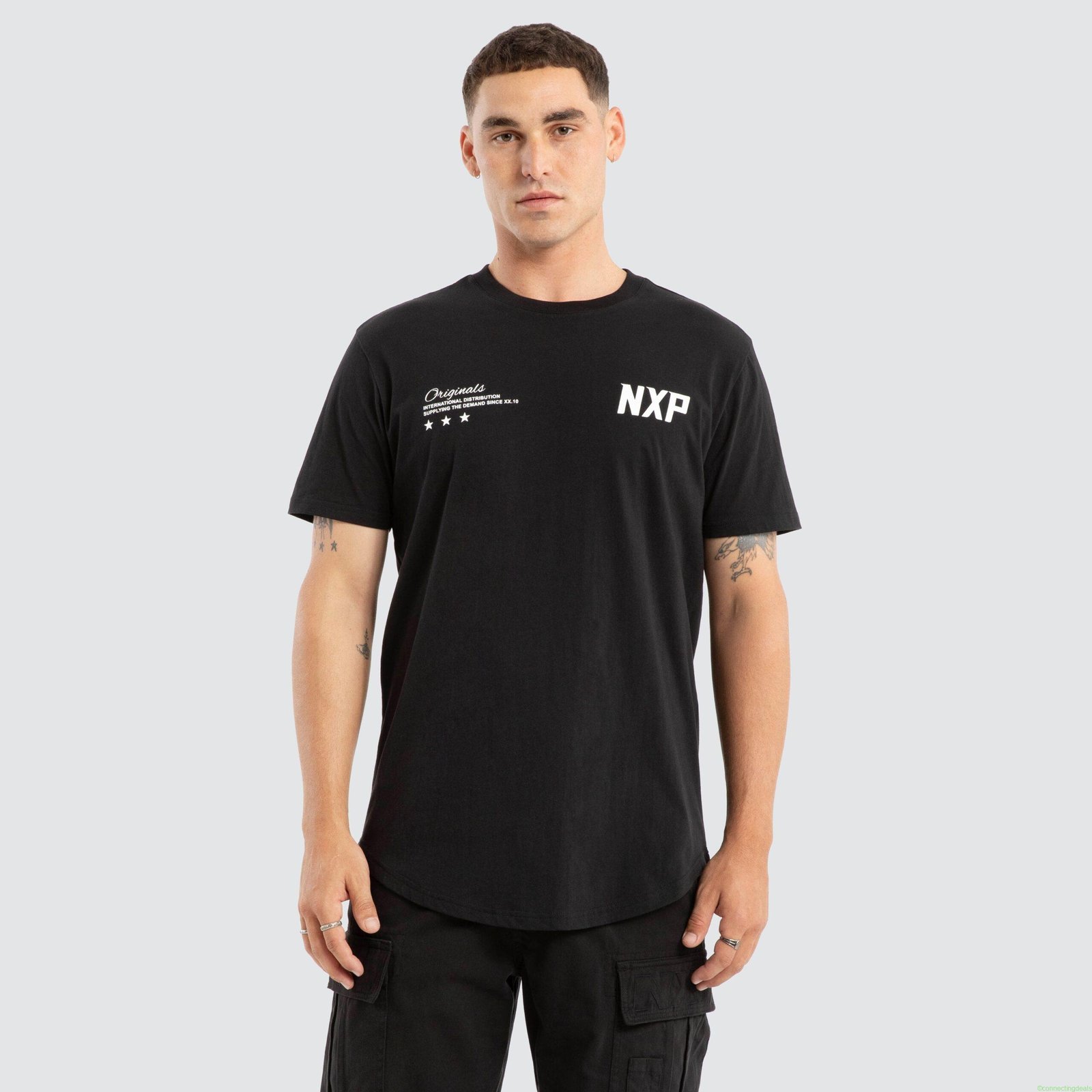 Triumph Dual Curved Tee Jet Black