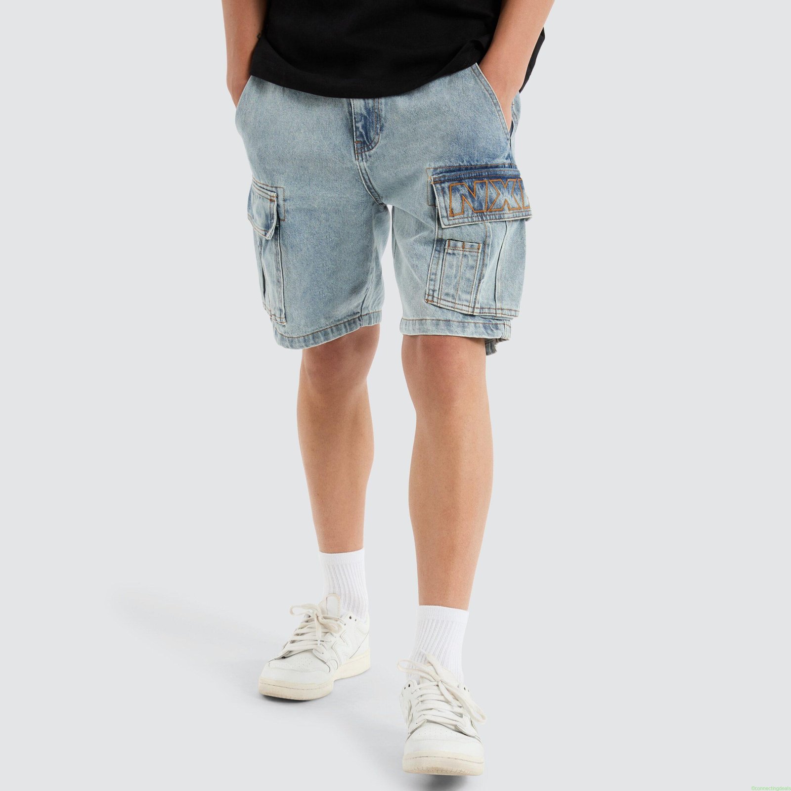 free ads Colby Denim Cargo Short Herring Blue