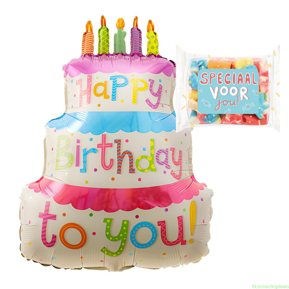 Veel Liefs Ballon XL Verjaardagstaart