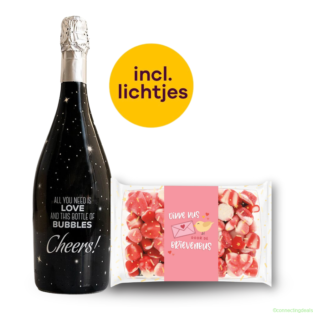 Veel Liefs Prosecco Spumante incl lampje 750