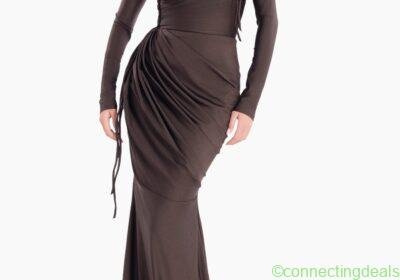 TruffleDrapeGownFront-3