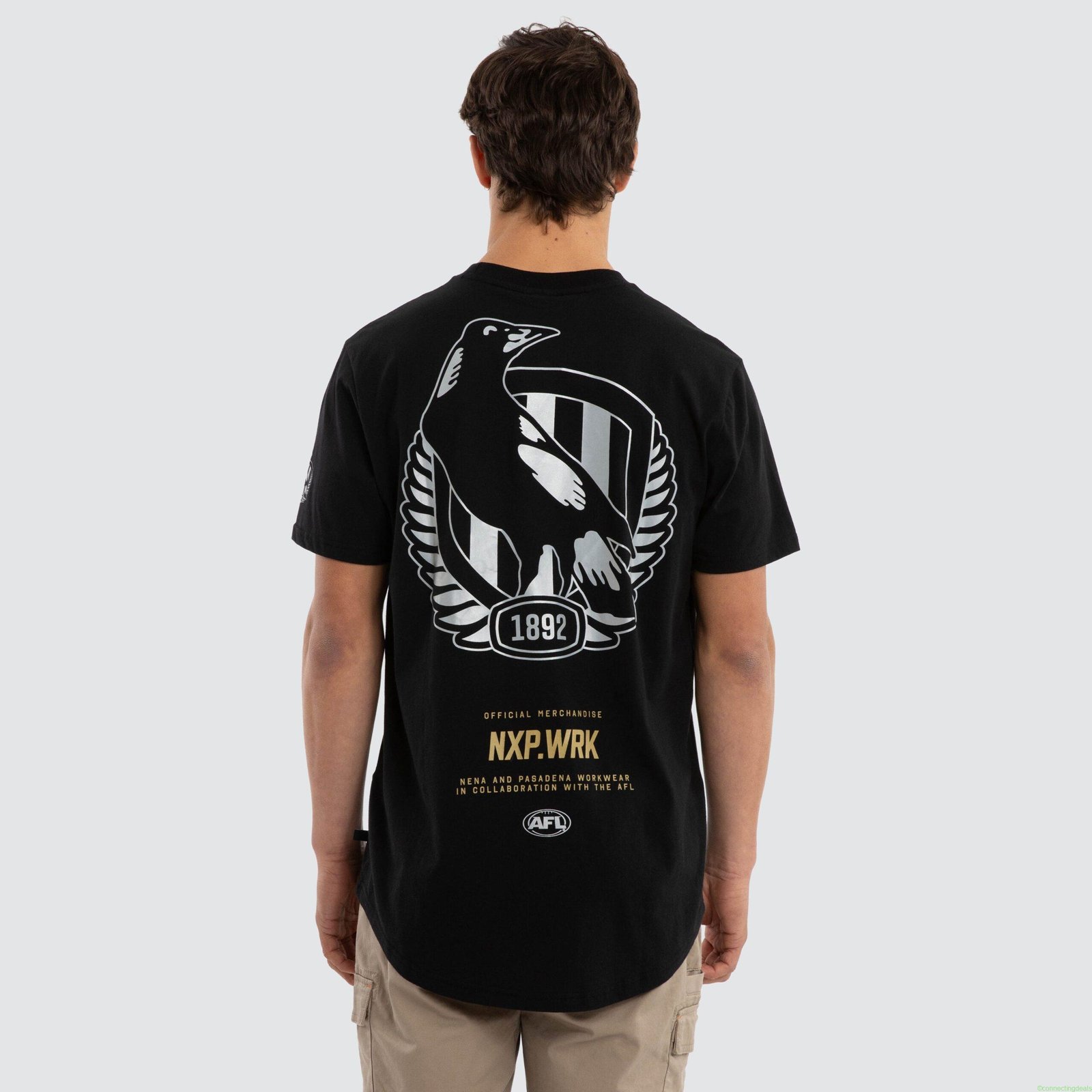 Collingwood Magpies Legal Tee Jet Black